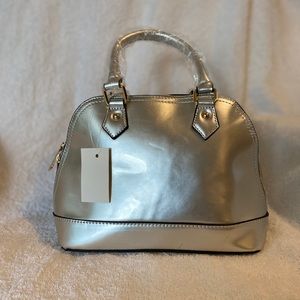 Small silver hand bag
